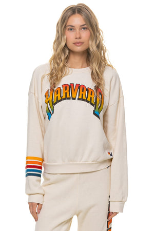 HARVARD 2026 RELAXED CREW SWEATSHIRT - VINTAGE WHITE