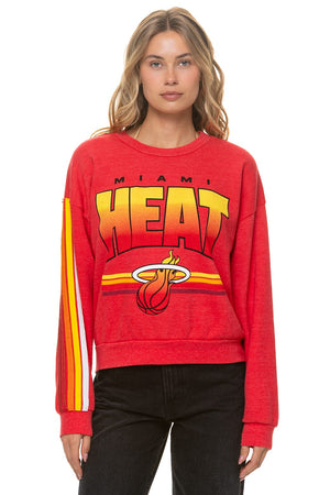 MIAMI HEAT 2026 RELAXED CREW SWEATSHIRT - NEON RED