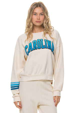 UNC 2026 RELAXED CREW SWEATSHIRT - VINTAGE WHITE