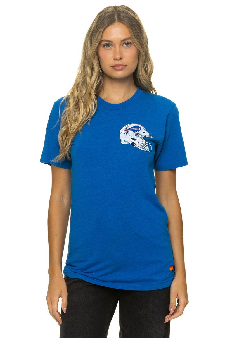 BUFFALO BILLS HELMET CREW TEE SHIRT - ADVENTURE BLUE