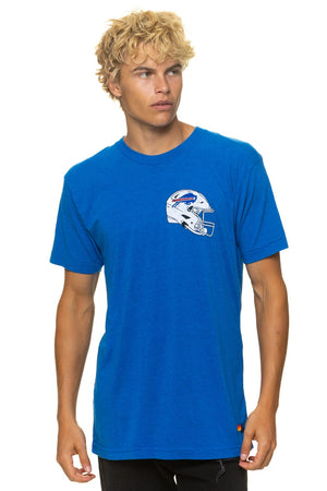 BUFFALO BILLS HELMET CREW TEE SHIRT - ADVENTURE BLUE