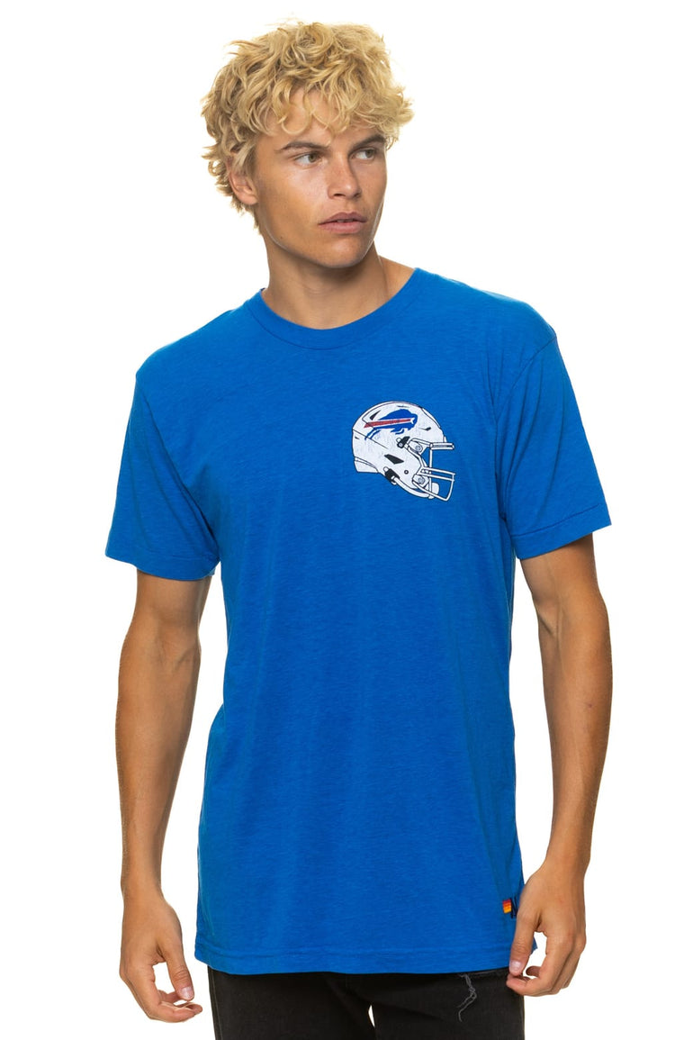 BUFFALO BILLS HELMET CREW TEE SHIRT - ADVENTURE BLUE
