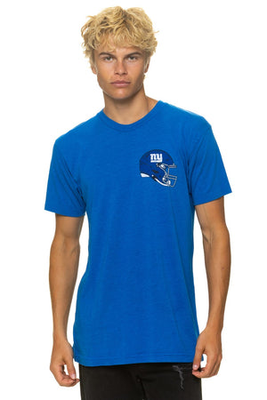 NEW YORK GIANTS HELMET CREW TEE SHIRT - ADVENTURE BLUE