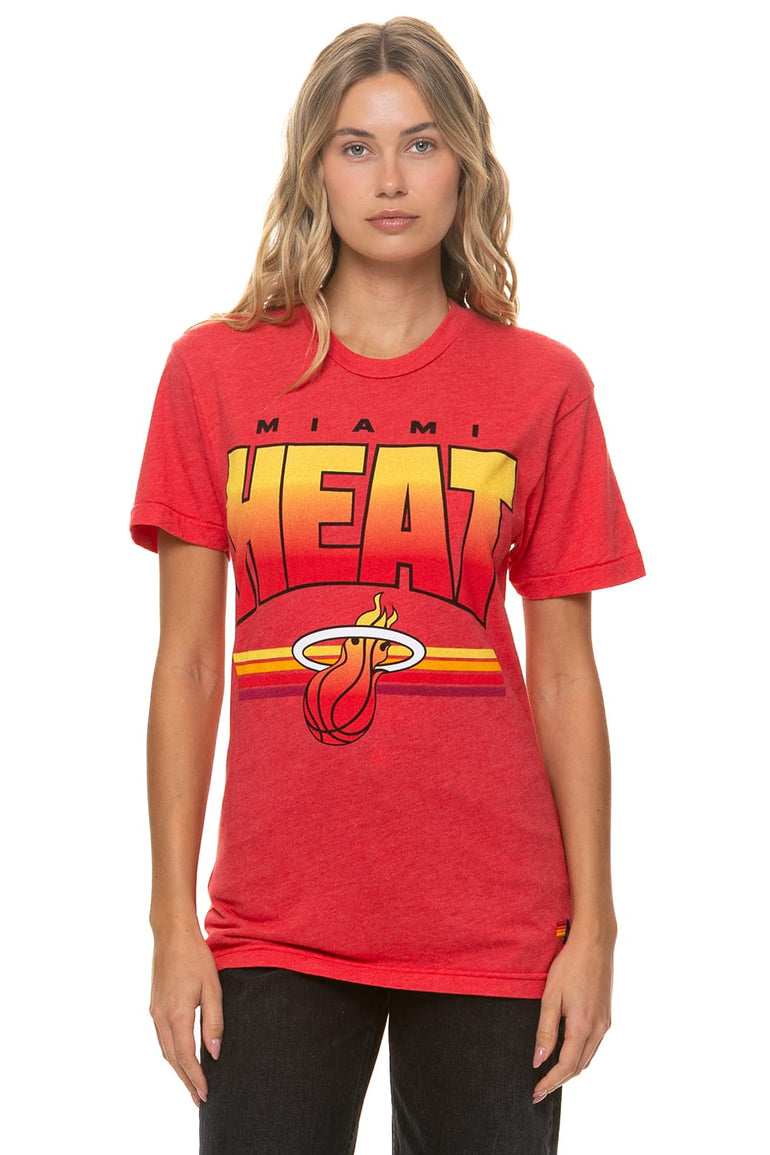 MIAMI HEAT 2026 CREW TEE - NEON RED