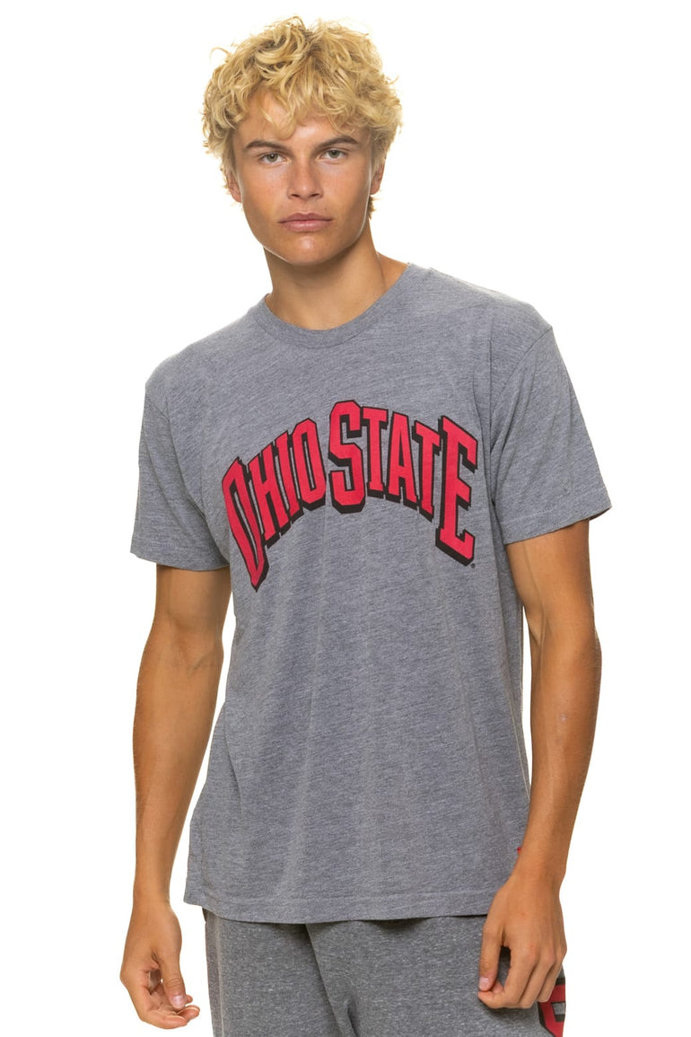 OHIO STATE UNIVERSITY 2026 CREW TEE SHIRT - HEATHER GREY
