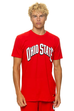 OHIO STATE UNIVERSITY 2026 CREW TEE SHIRT - OHIO STATE RED