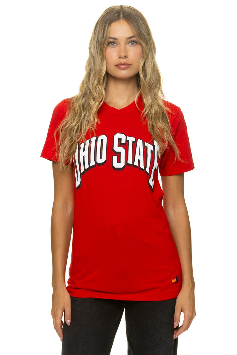 OHIO STATE UNIVERSITY 2026 CREW TEE SHIRT - OHIO STATE RED