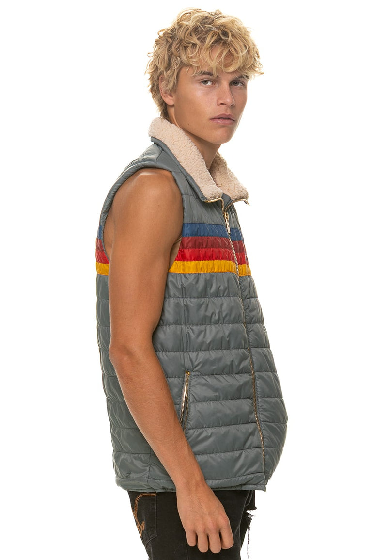 MEN'S 4 STRIPE VEST SHERPA - SEDONA