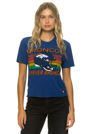 DENVER BRONCOS HELMET BOYFRIEND TEE - ROYAL
