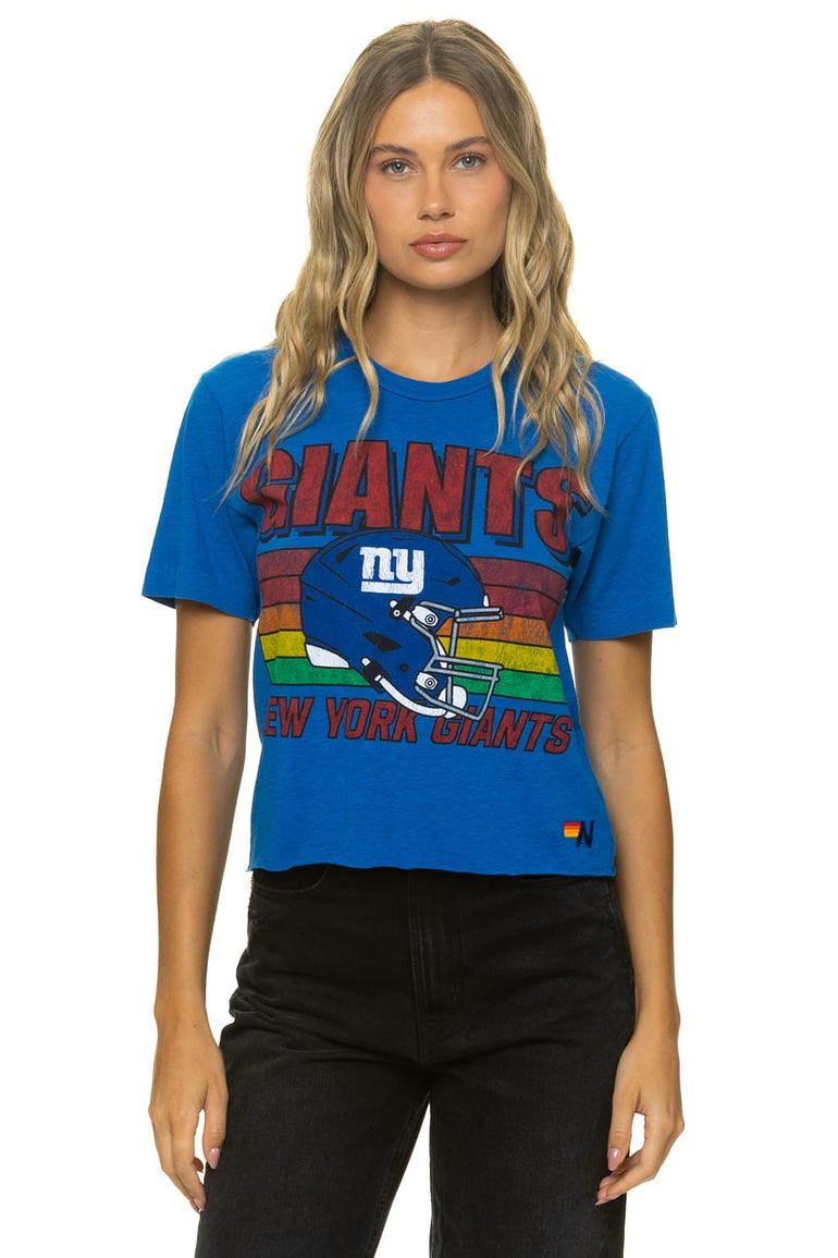 NEW YORK GIANTS HELMET BOYFRIEND TEE - ADVENTURE BLUE