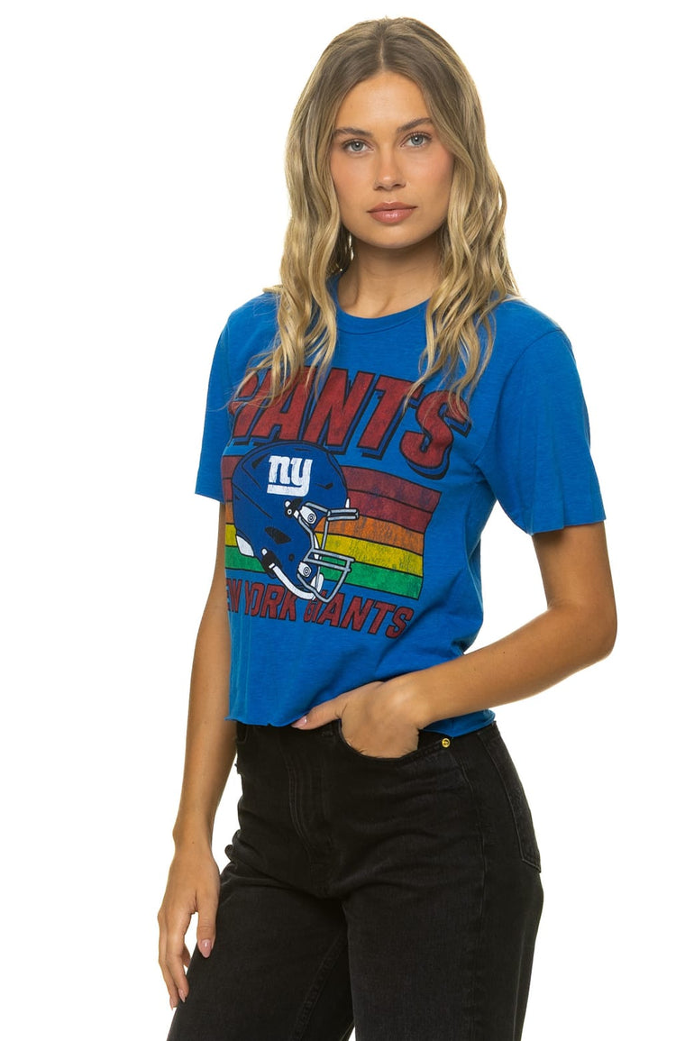 NEW YORK GIANTS HELMET BOYFRIEND TEE - ADVENTURE BLUE