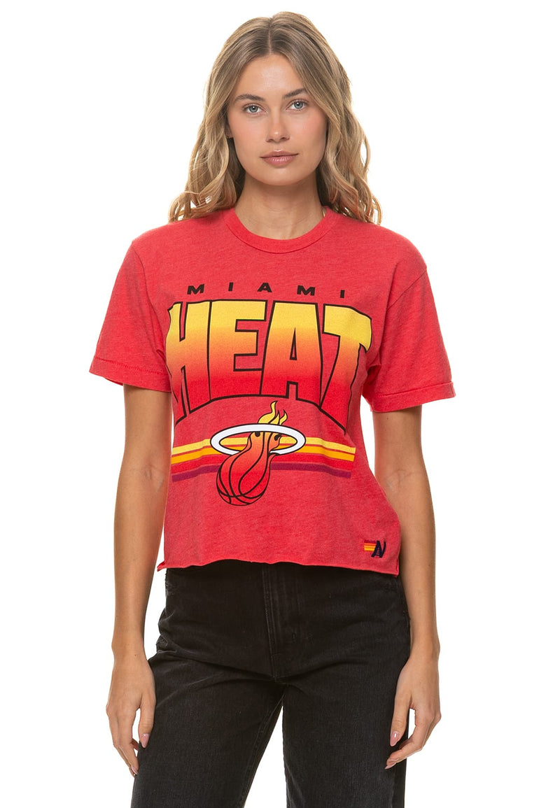 MIAMI HEAT 2026 BOYFRIEND TEE - NEON RED