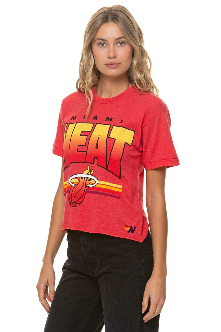 MIAMI HEAT 2026 BOYFRIEND TEE - NEON RED
