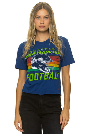 SEATTLE SEAHAWKS HELMET BOYFRIEND TEE - ROYAL