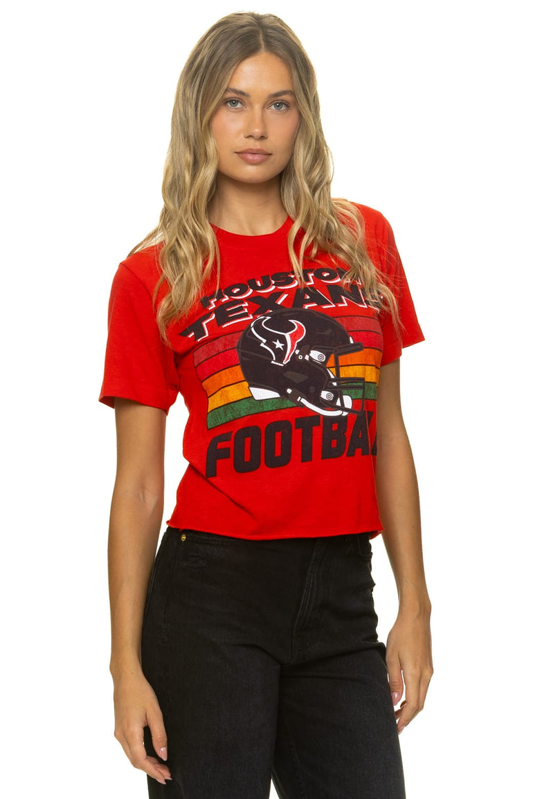 HOUSTON TEXANS HELMET BOYFRIEND TEE - RED