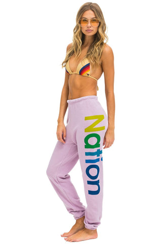 AVIATOR NATION 2 SWEATPANTS - MAUVE Women's Sweatpants Aviator Nation 
