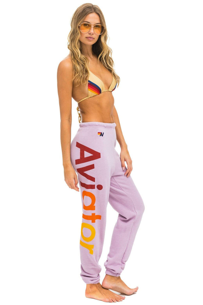 AVIATOR NATION 2 SWEATPANTS - MAUVE Women's Sweatpants Aviator Nation 