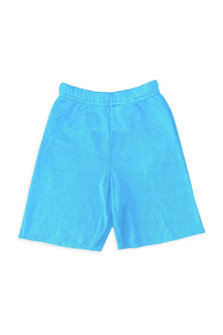 AVIATOR NATION ASPEN KIDS SWEATSHORTS - NEON BLUE Kid's Shorts Aviator Nation 