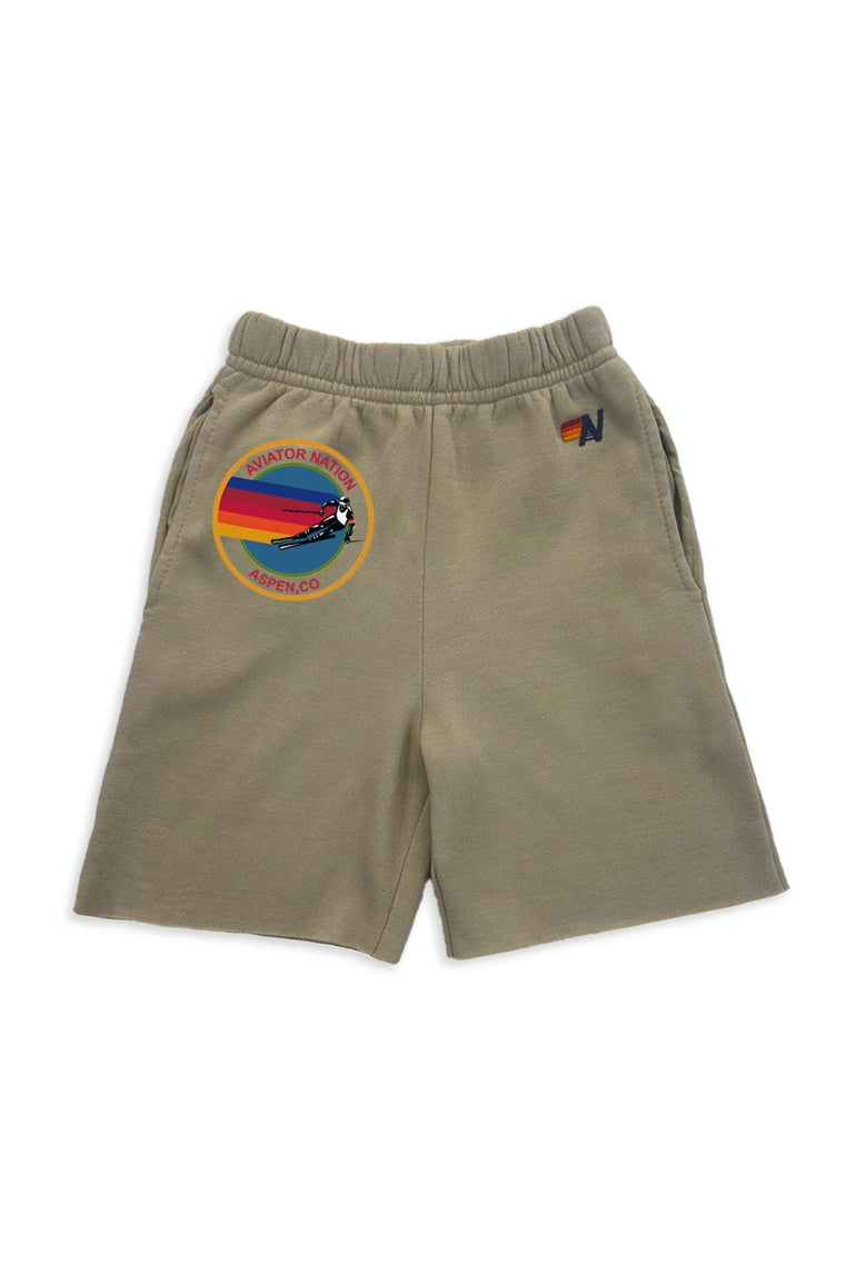 AVIATOR NATION ASPEN KIDS SWEATSHORTS - SAND Kid's Shorts Aviator Nation 