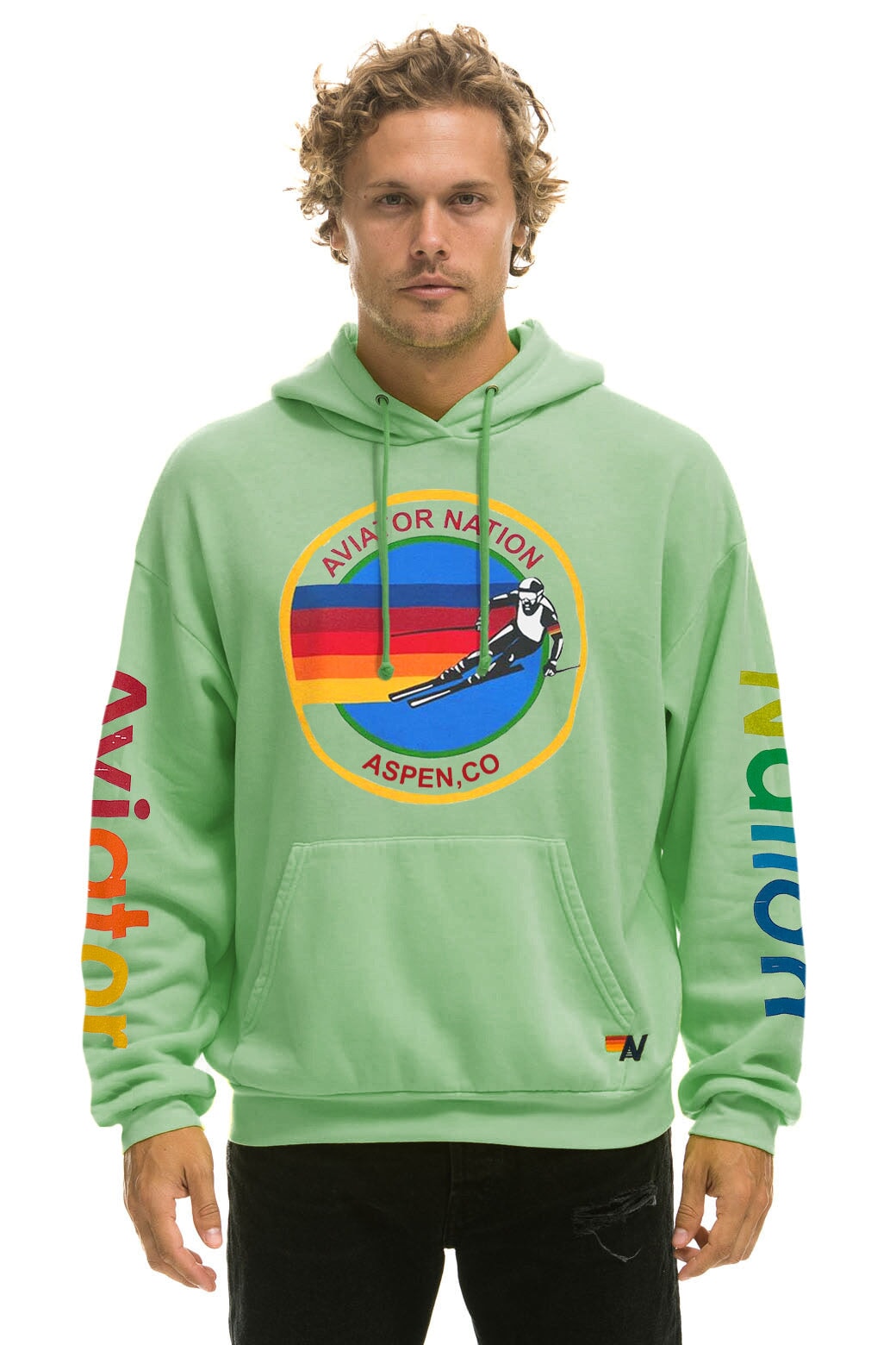 AVIATOR NATION ASPEN RELAXED PULLOVER HOODIE - MINT Hoodie Aviator Nation 