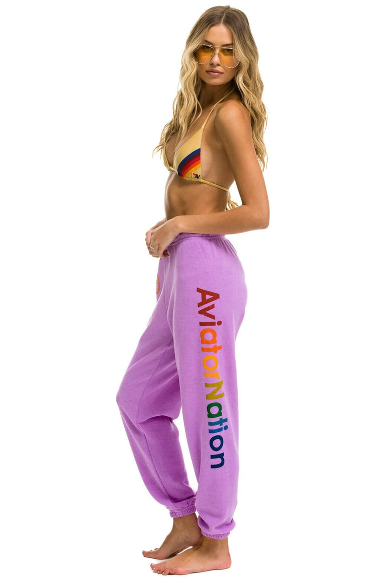 AVIATOR NATION ASPEN SWEATPANTS - NEON PURPLE Women's Sweatpants Aviator Nation
