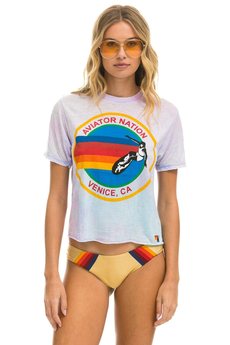 AVIATOR NATION BOYFRIEND TEE - TIE DYE BUBBLEGUM Boyfriend Tee Aviator Nation 