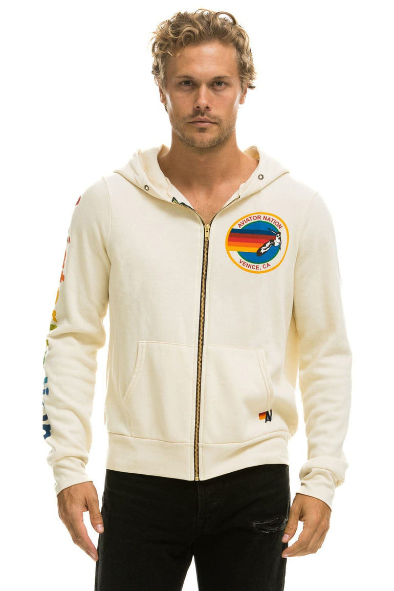 AVIATOR NATION VENICE HOODIE - VINTAGE WHITE