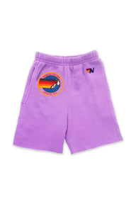 AVIATOR NATION KIDS SWEATSHORTS - NEON PURPLE Kid's Shorts Aviator Nation 
