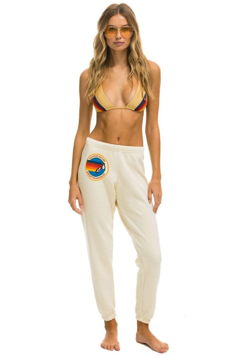 AVIATOR NATION MANHATTAN BEACH SWEATPANTS - VINTAGE WHITE Women's Sweatpants Aviator Nation 