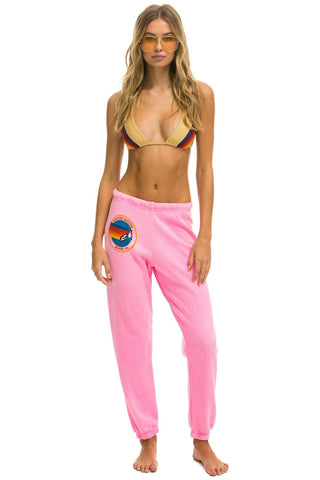 AVIATOR NATION MIAMI SWEATPANTS - NEON PINK Women's Sweatpants Aviator Nation 