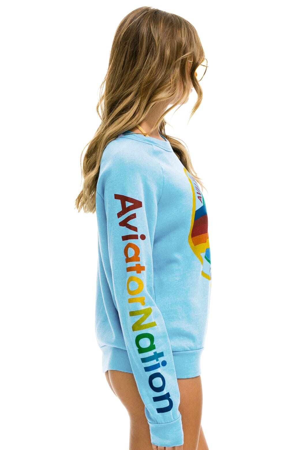 AVIATOR NATION NEW YORK CITY CREW SWEATSHIRT - SKY - Aviator Nation