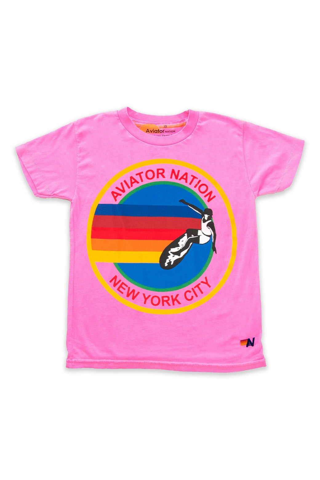 AVIATOR NATION NEW YORK CITY KIDS TEE - NEON PINK Kid&#39;s Tee Aviator Nation 