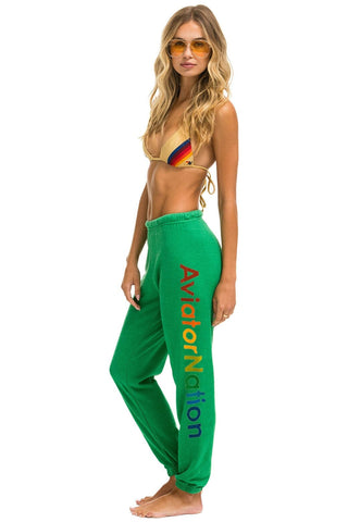 AVIATOR NATION SWEATPANTS - KELLY GREEN Women's Sweatpants Aviator Nation 