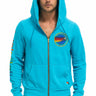 AVIATOR NATION VAIL ZIP HOODIE - NEON BLUE Hoodie Aviator Nation 