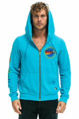 AVIATOR NATION VAIL ZIP HOODIE - NEON BLUE Hoodie Aviator Nation 