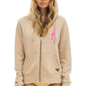 BOLT 2 HOODIE - SAND // NEON PINK Hoodie Aviator Nation 