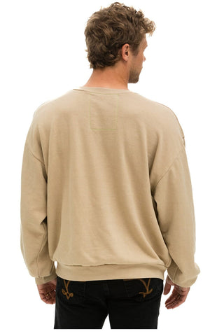 BOLT 2 RELAXED CREW SWEATSHIRT - SAND // NEON PINK Sweatshirt Aviator Nation 