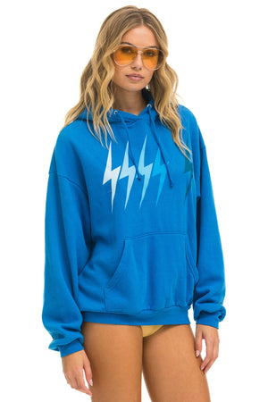 BOLT GRADIENT RELAXED PULLOVER HOODIE - OCEAN // BLUE - Aviator Nation