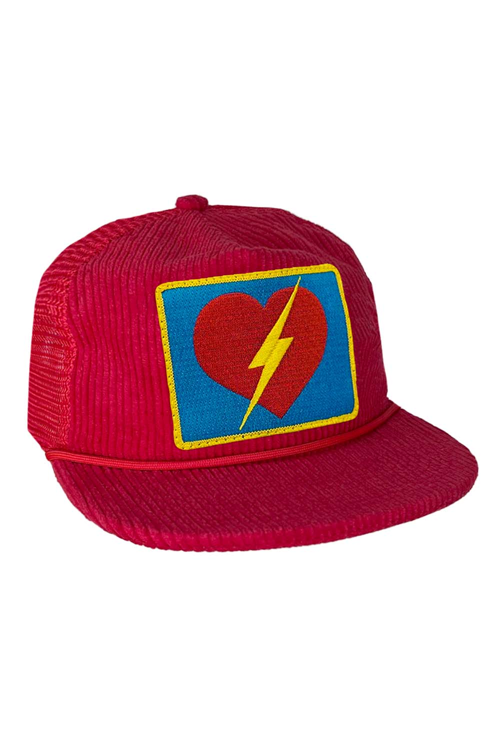 BOLT HEART - VINTAGE CORDUROY MESH TRUCKER HAT – Aviator Nation display picture 3