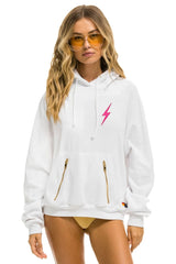 BOLT STITCH PULLOVER HOODIE - WHITE Hoodie Aviator Nation 