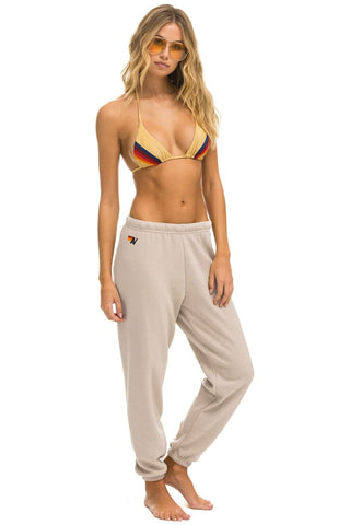 BOLT SWEATPANTS - SAND // MOCHA Women's Sweatpants Aviator Nation 