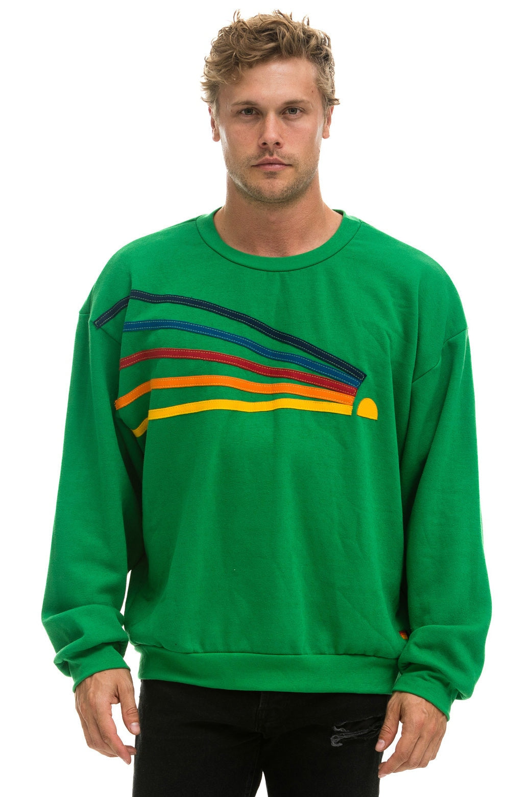 DAYDREAM RELAXED CREW SWEATSHIRT - KELLY GREEN Sweatshirt Aviator Nation 