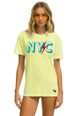 GOV BALL 2024 UNISEX CREW TEE - NEON YELLOW Tees Aviator Nation 
