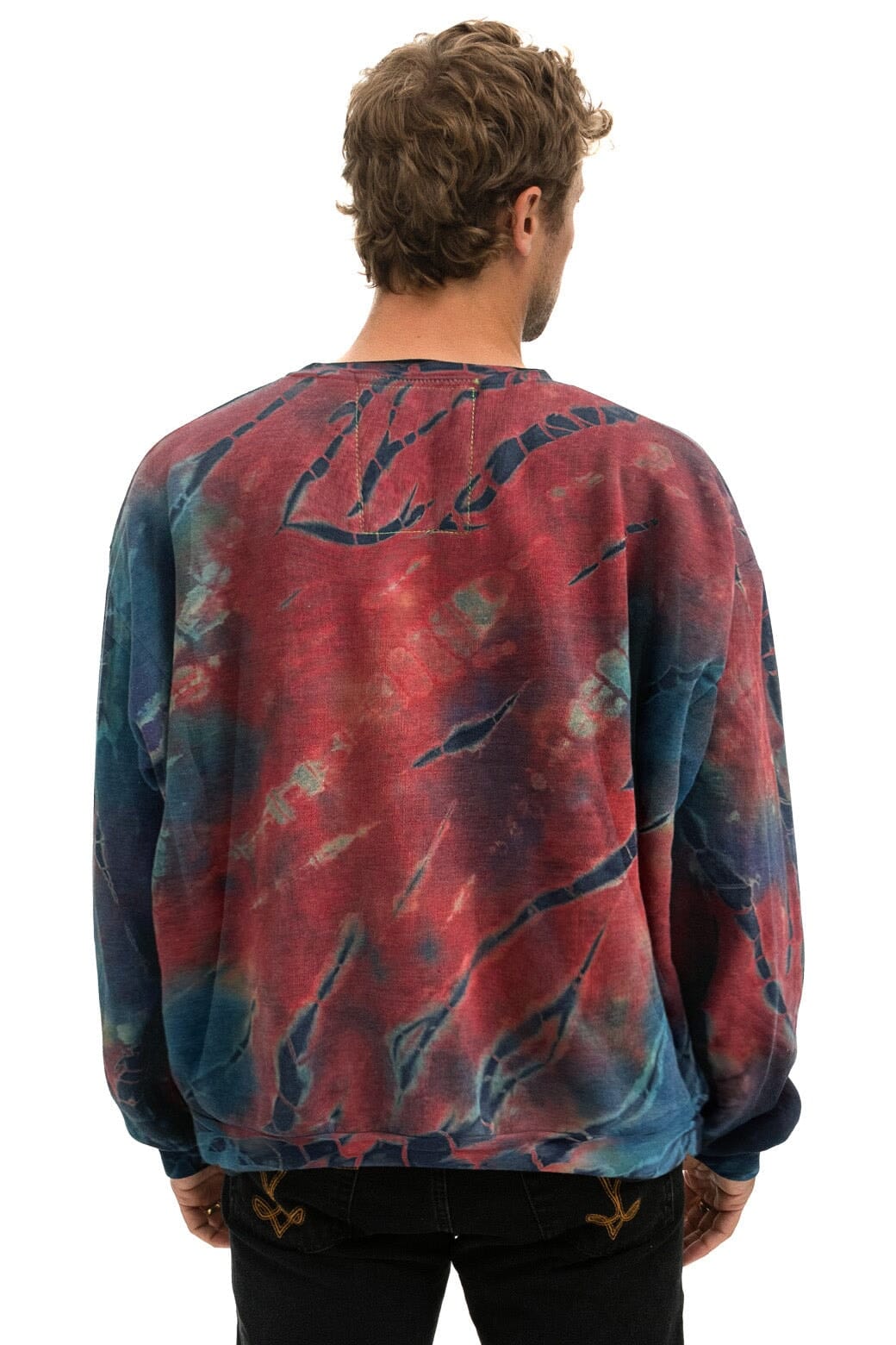 HAND DYED RELAXED CREW SWEATSHIRT - TIE DYE MULTI Sweatshirt Aviator Nation 