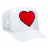 HEART - VINTAGE LOW RISE TRUCKER HATS Aviator Nation WHITE 