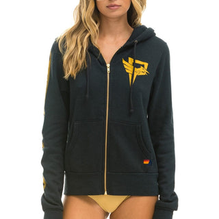 HUNGER GAMES ZIP HOODIE - CHARCOAL Hoodie Aviator Nation 