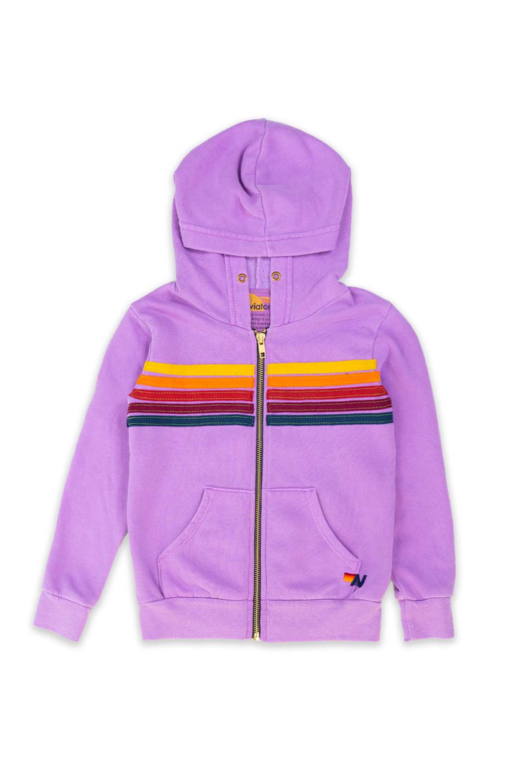 Kid's 5 Stripe Sweatpants Neon Purple