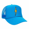 KID'S BOLT VINTAGE TRUCKER HAT Kid's Hat Aviator Nation OS NEON BLUE 