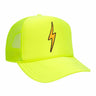 KID'S BOLT VINTAGE TRUCKER HAT Kid's Hat Aviator Nation OS NEON YELLOW 