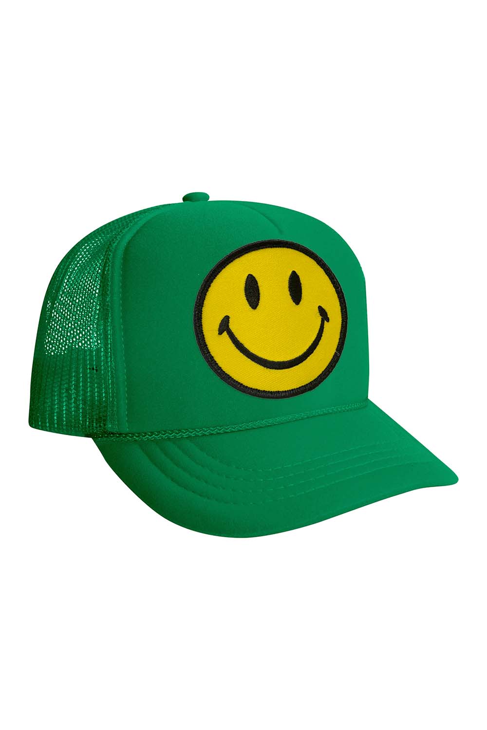 KID'S SMILEY VINTAGE TRUCKER HAT Kid's Hat Aviator Nation OS KELLY GREEN 